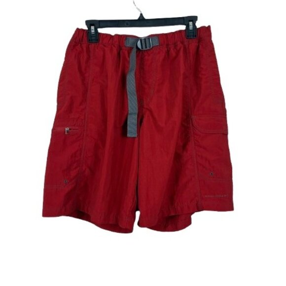 Columbia Omni‑Shade Men’s Belted Swim Trunks M Rust Red Gorpcore Hiking - Picture 1 of 8